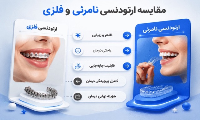 ارتودنسی فلزی بهتر است یا نامرئی ؟